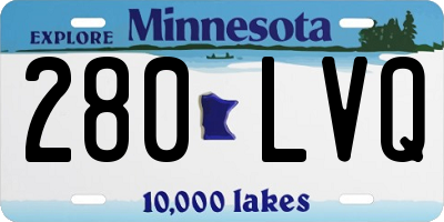 MN license plate 280LVQ