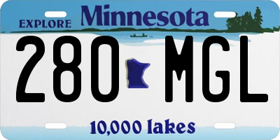 MN license plate 280MGL