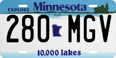 MN license plate 280MGV