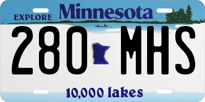 MN license plate 280MHS