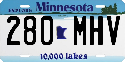 MN license plate 280MHV