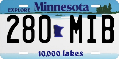 MN license plate 280MIB