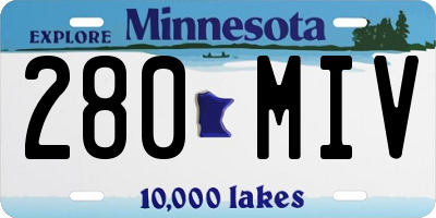 MN license plate 280MIV