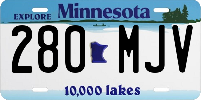 MN license plate 280MJV
