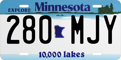 MN license plate 280MJY