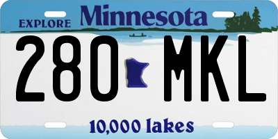 MN license plate 280MKL