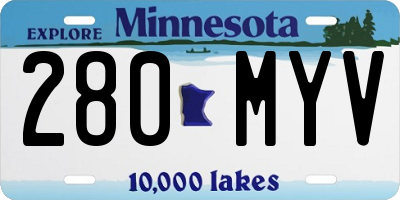 MN license plate 280MYV