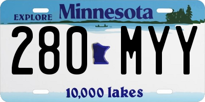 MN license plate 280MYY