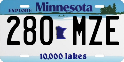 MN license plate 280MZE