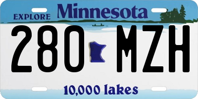 MN license plate 280MZH
