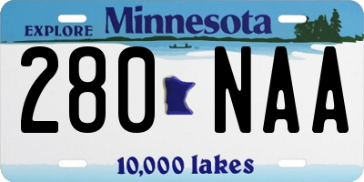 MN license plate 280NAA