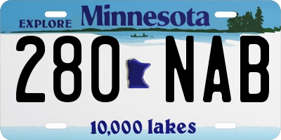 MN license plate 280NAB