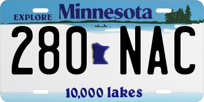 MN license plate 280NAC