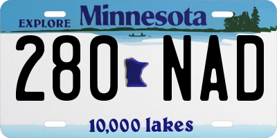 MN license plate 280NAD