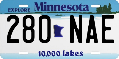 MN license plate 280NAE