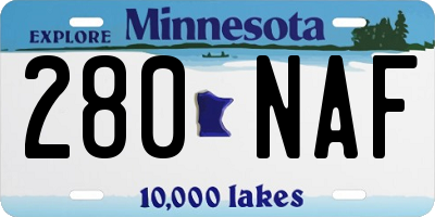 MN license plate 280NAF