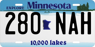 MN license plate 280NAH