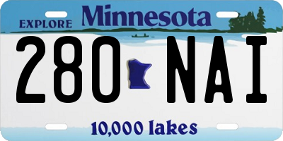 MN license plate 280NAI