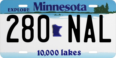 MN license plate 280NAL
