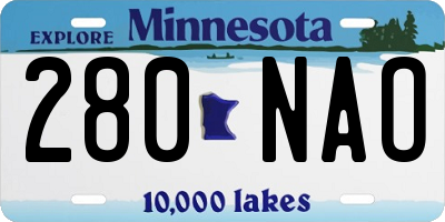 MN license plate 280NAO