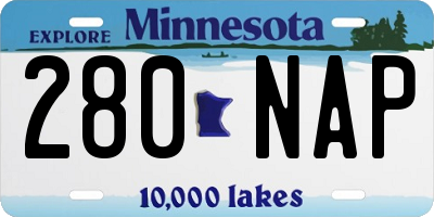 MN license plate 280NAP