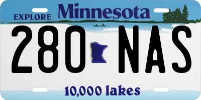 MN license plate 280NAS
