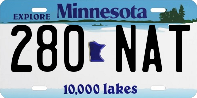 MN license plate 280NAT