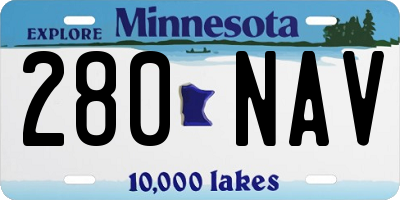 MN license plate 280NAV