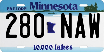 MN license plate 280NAW