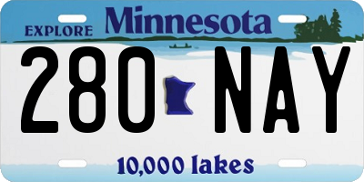 MN license plate 280NAY