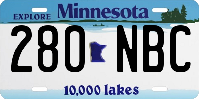 MN license plate 280NBC