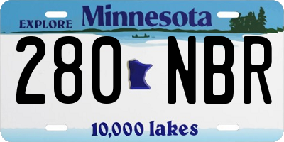 MN license plate 280NBR