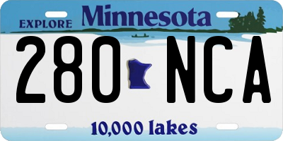 MN license plate 280NCA
