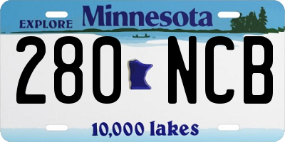 MN license plate 280NCB