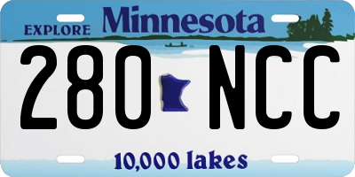 MN license plate 280NCC