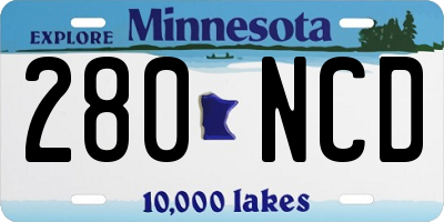 MN license plate 280NCD