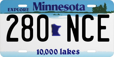 MN license plate 280NCE