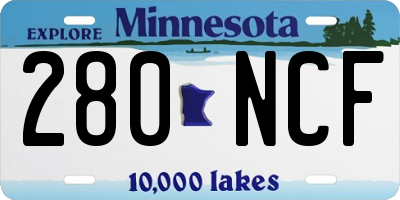MN license plate 280NCF