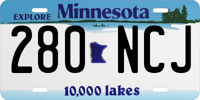 MN license plate 280NCJ