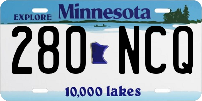 MN license plate 280NCQ