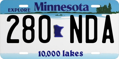 MN license plate 280NDA
