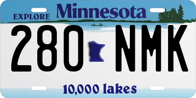 MN license plate 280NMK