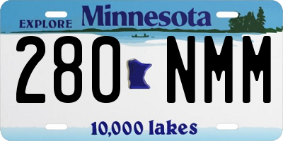 MN license plate 280NMM
