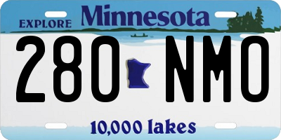MN license plate 280NMO