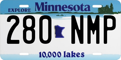MN license plate 280NMP