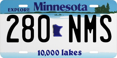 MN license plate 280NMS