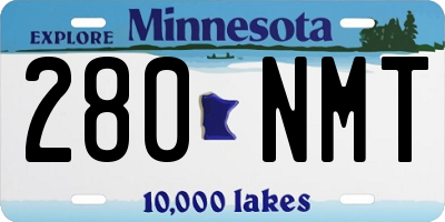 MN license plate 280NMT