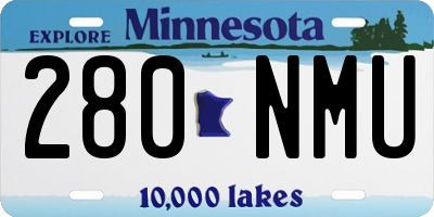 MN license plate 280NMU