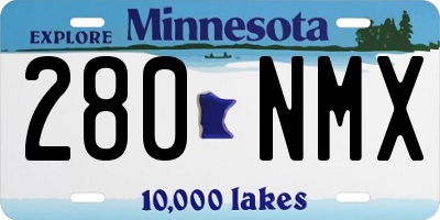 MN license plate 280NMX