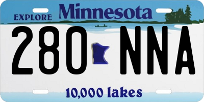 MN license plate 280NNA